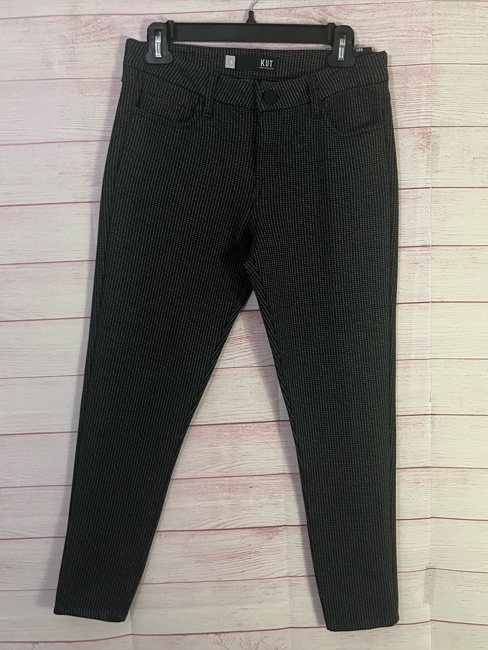 Kut From The‎ Kloth NEW Donna Ankle Skinny Black Gray Pants Size 6